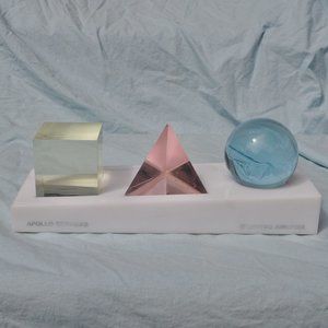 united airlines apollo services acrylic lucite thingy desk art Advertising (532